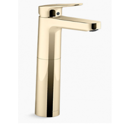 Kohler Accliv Super Tall Lavatory Faucet (French Gold)